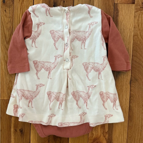 Kate Quinn Cream and Pink Llama Print Baby Outfit - Picture 3 of 3